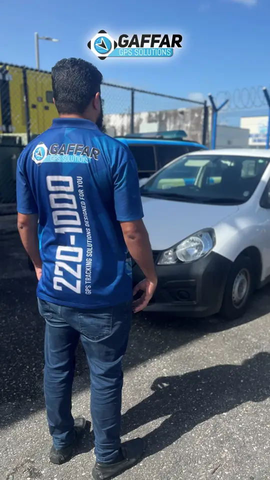 A Gaffar team member beside the recovered Nissan AD Wagon
